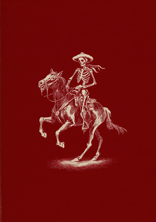 Skeleton on Horseback Print, Vintage Wall Art