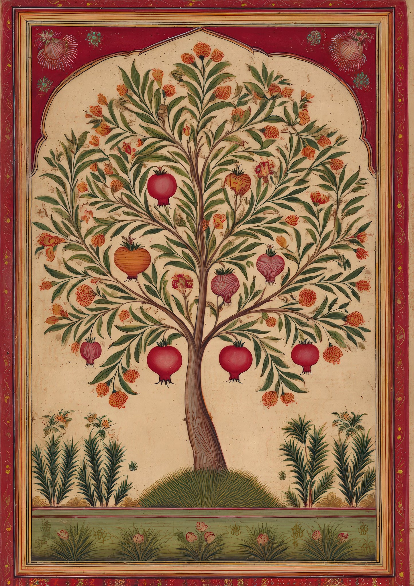 Mughal Tree of Life Print, Heritage Wall Art