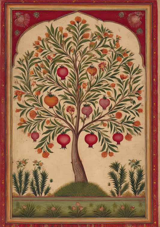 Mughal Tree of Life Print, Heritage Wall Art