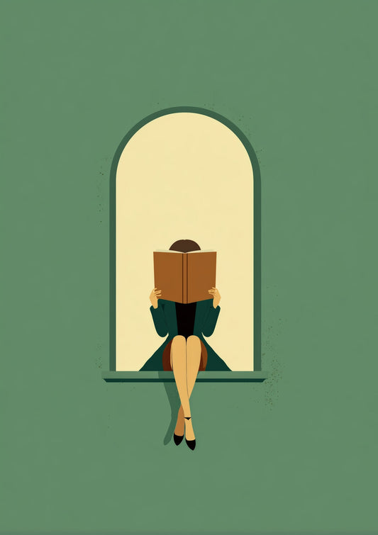 Quiet Reading Print, Figurative Wall Art