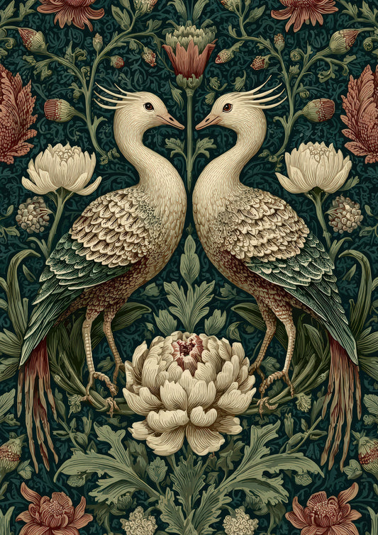 William Morris Peacock Print, Heritage Wall Art