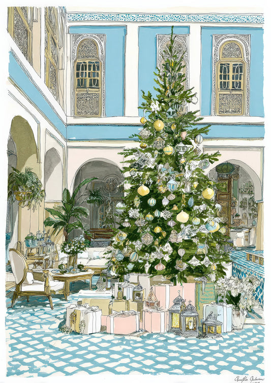 Italian Courtyard Print, Travel Wall Art