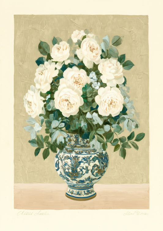 Vintage Roses Print, Botanical Wall Art