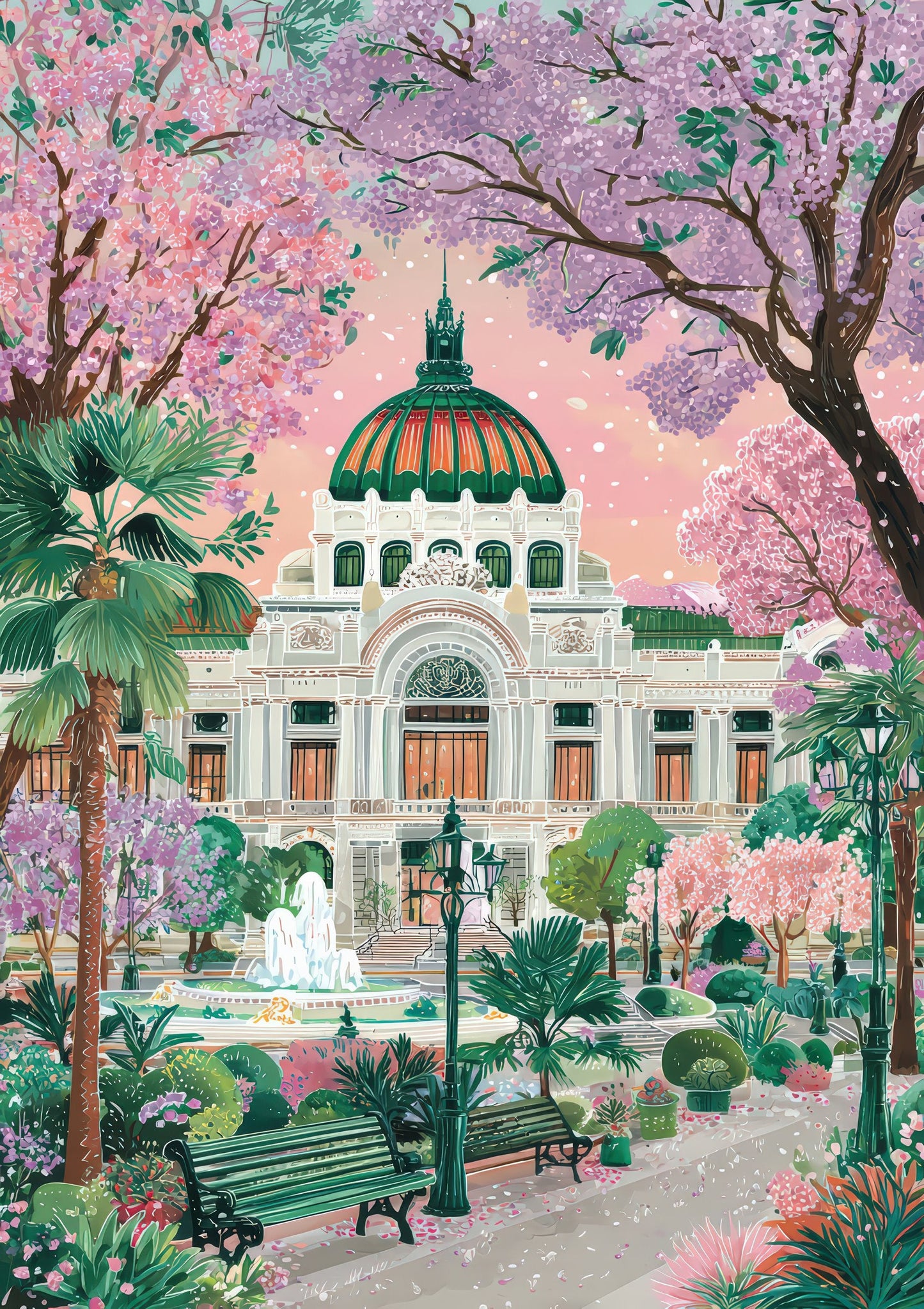Spring City Print, European Travel Wall Art