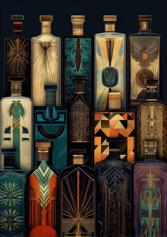 Apothecary Bottles Print, Vintage Wall Art