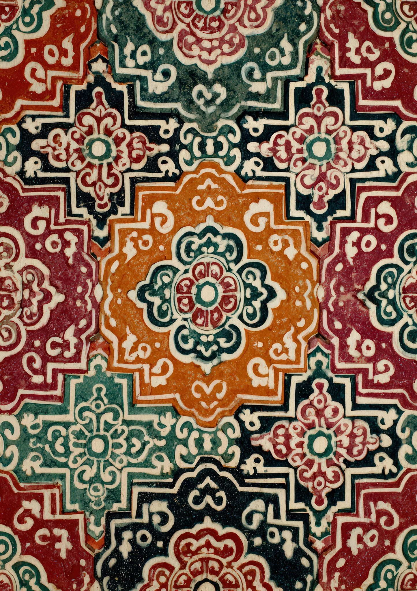 Sacred Geometry Mandala Print, Bohemian Wall Art