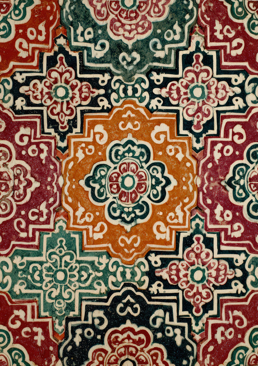Sacred Geometry Mandala Print, Bohemian Wall Art