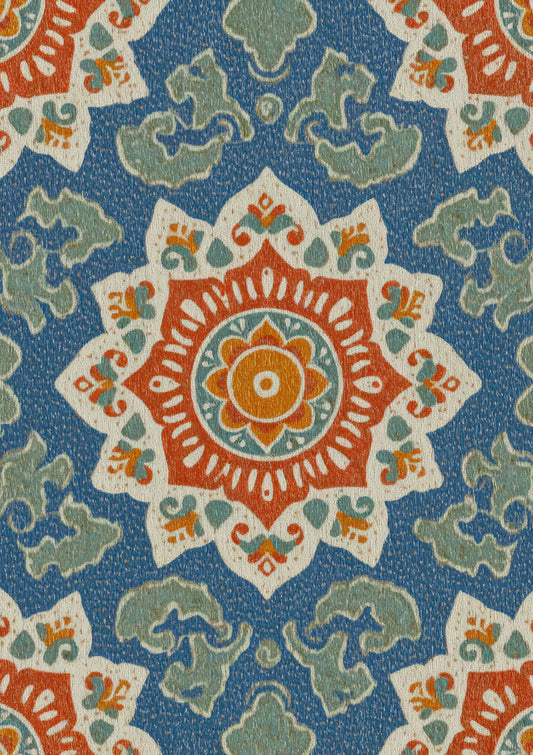 Blue Mandala Print, Sacred Geometry Wall Art