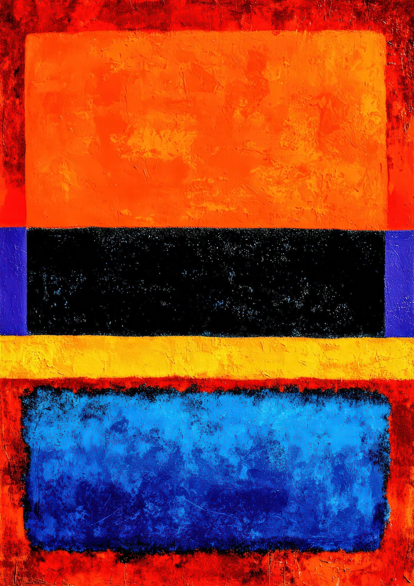 Abstract Colour Block Print, Modern Wall Art