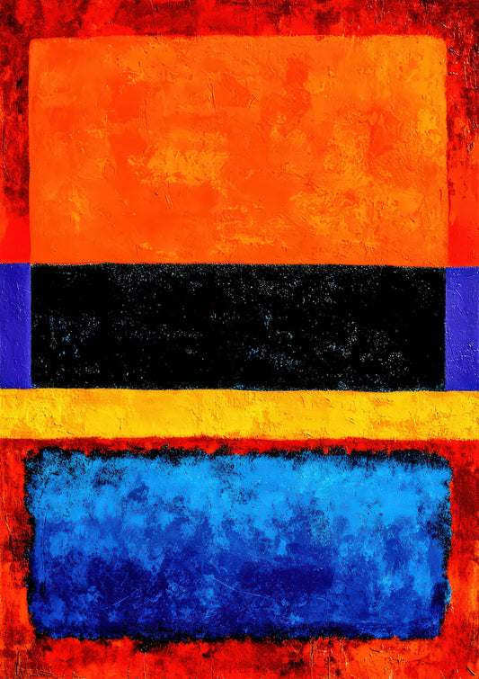 Abstract Colour Block Print, Modern Wall Art