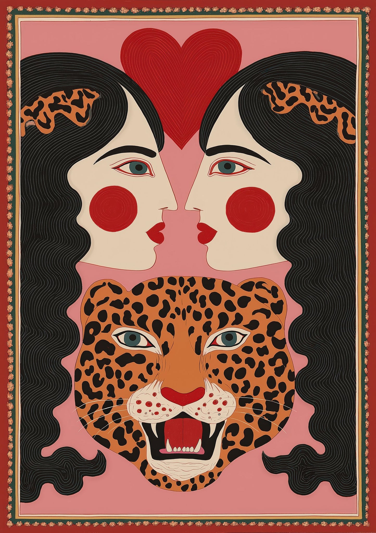 Surreal Pink Face Print, Bold Pop Art Wall Art