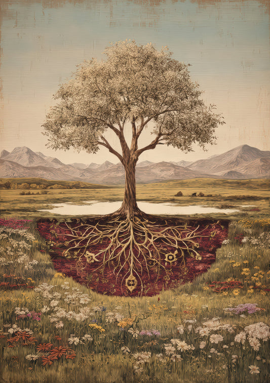 Tree of Life Print, Roots and Branches Wall Art
