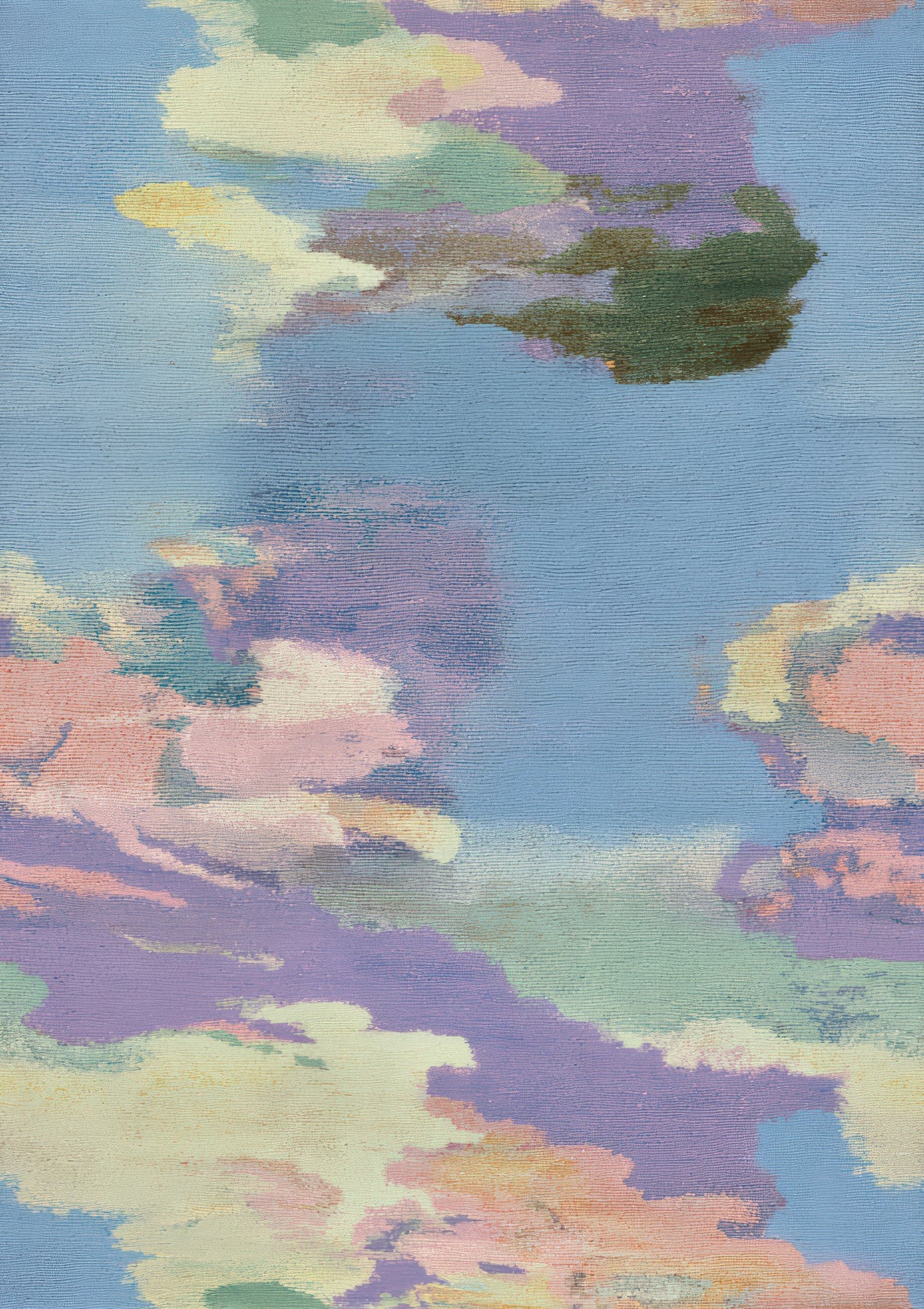 Pastel Sky Abstract Print, Dreamy Cloud Wall Art