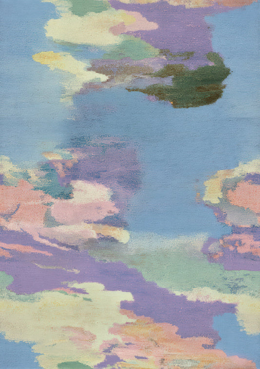 Pastel Sky Abstract Print, Dreamy Cloud Wall Art