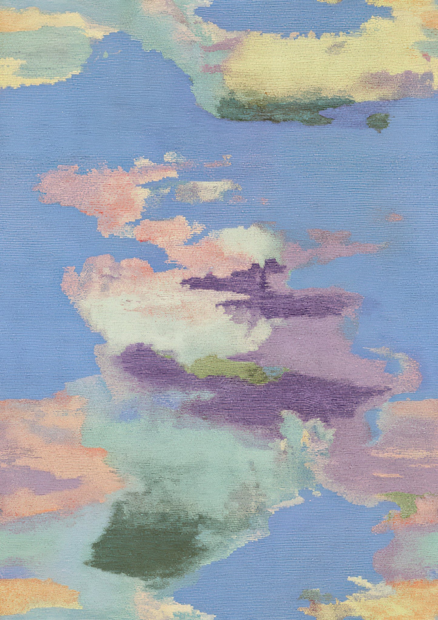Pastel Cloud Abstract Print, Soft Sky Wall Art