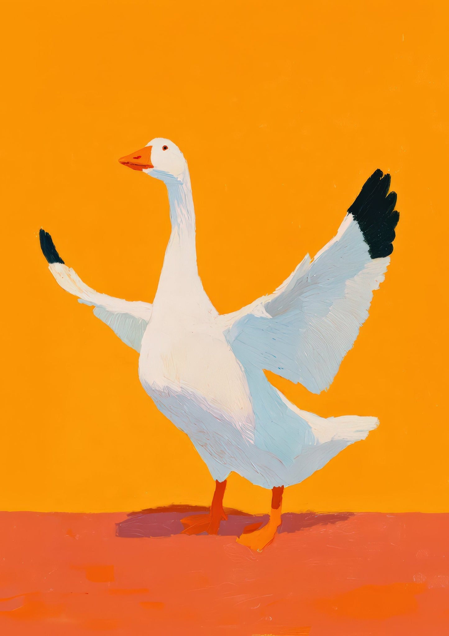 Goose Print, David Hockney Style Animal Wall Art