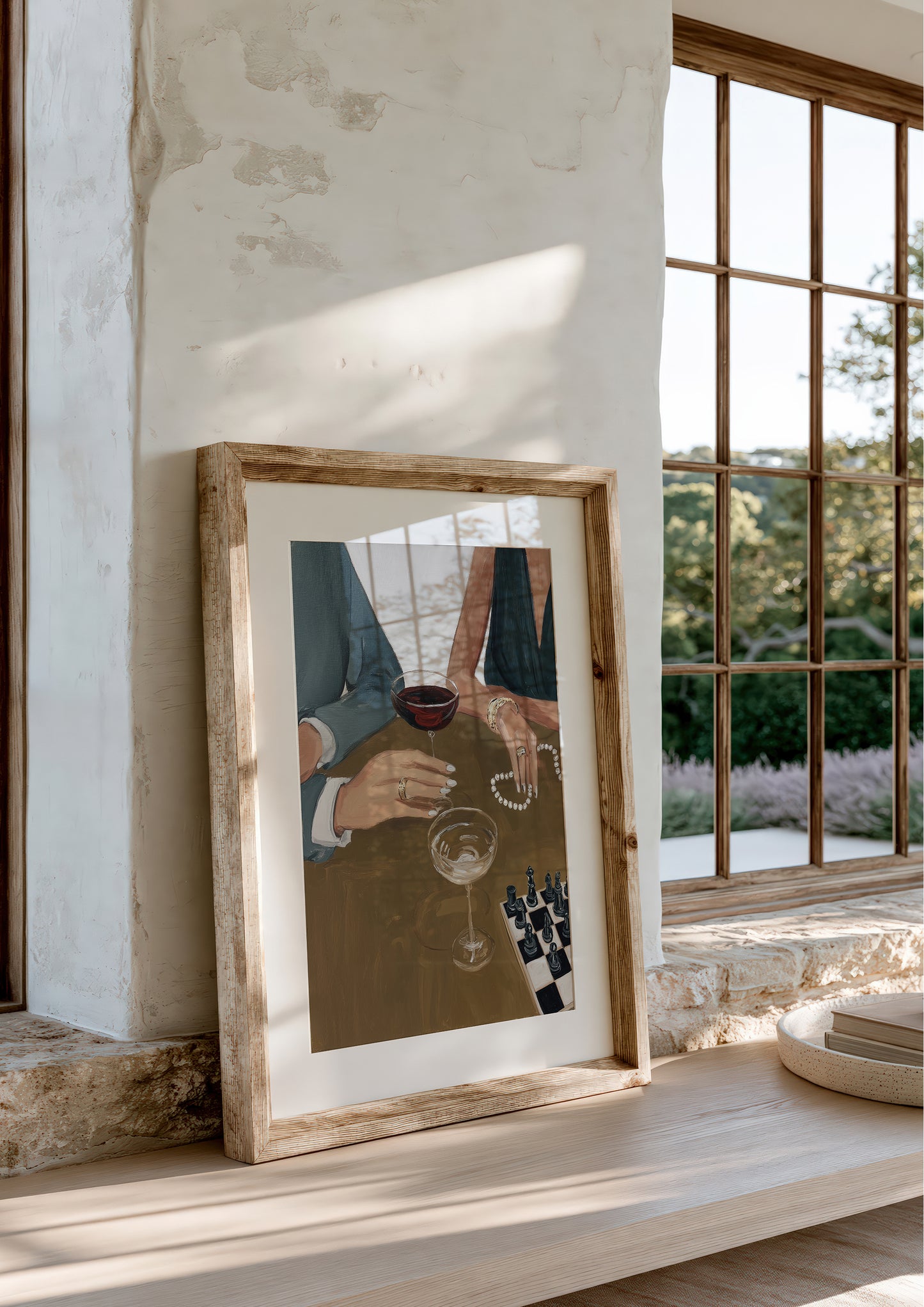 Wine and Friends Print, Dining Room Wall Art
